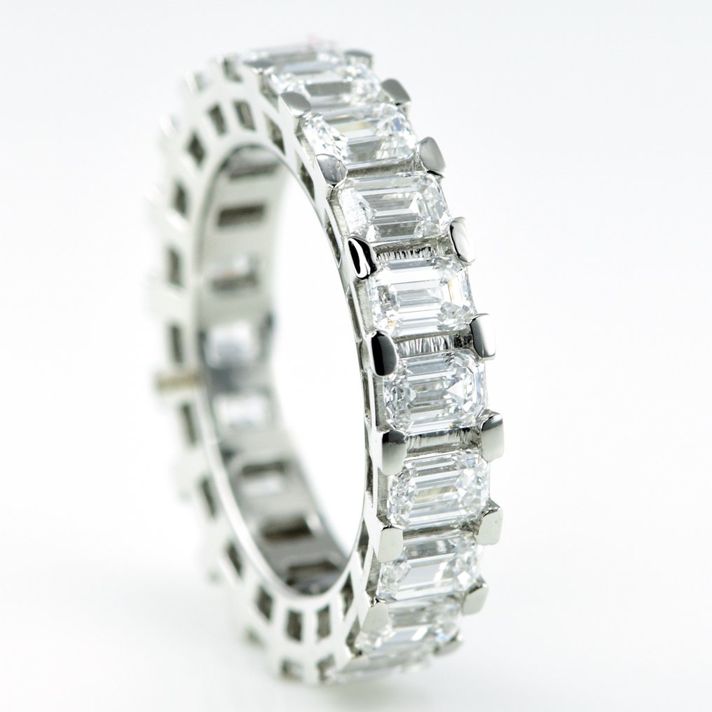 No Reserve Price - Eternity ring - 14 kt. White gold -  4.33ct. tw. Diamond  (Lab-grown) - Eternity Band #1.2