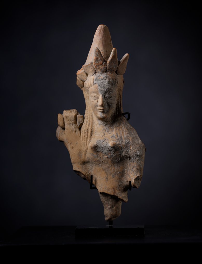 Oud-Grieks, Archaïsche Periode Terracotta goddelijkheid - 29 cm #1.2