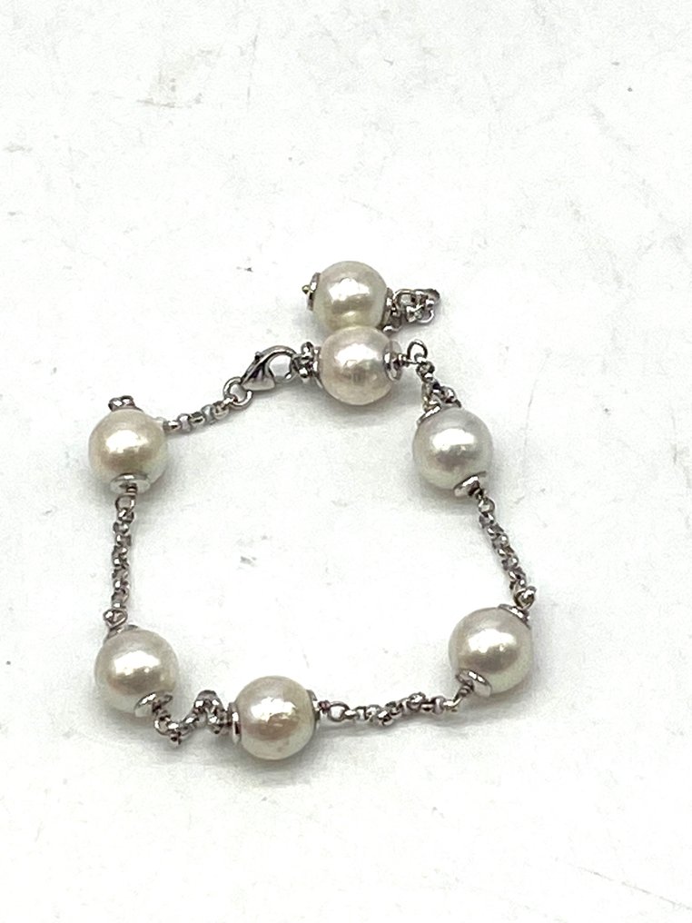 Bracelet - 18 kt. White gold Pearl  #1.1