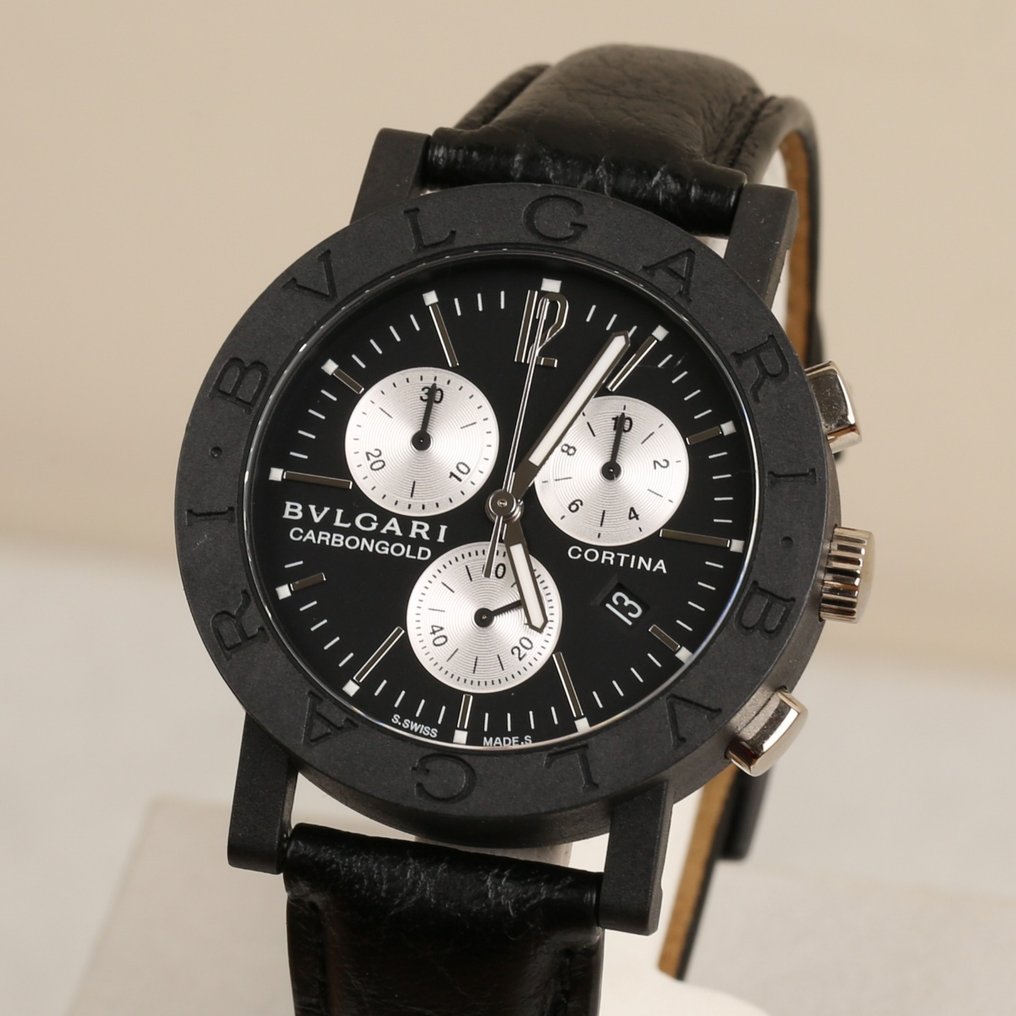 Bvlgari - Carbongold Chronograph Limited Edition "CORTINA" - BB 38 CL CH - Men - 2000-2010 #2.1