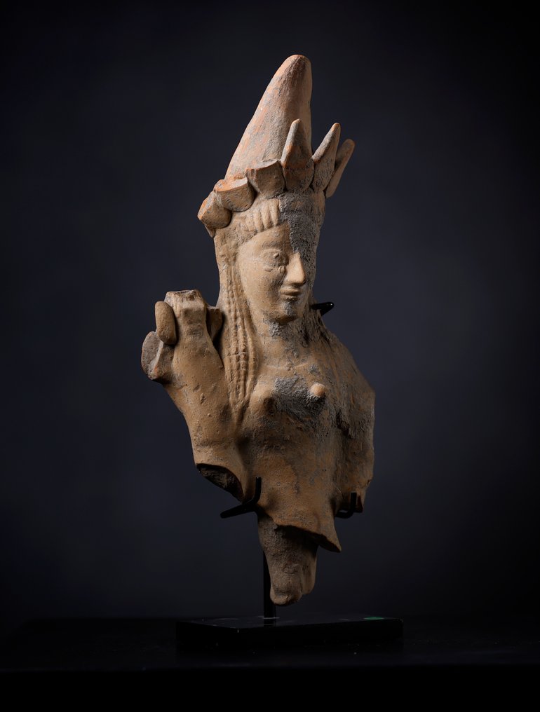 Oud-Grieks, Archaïsche Periode Terracotta goddelijkheid - 29 cm #1.1