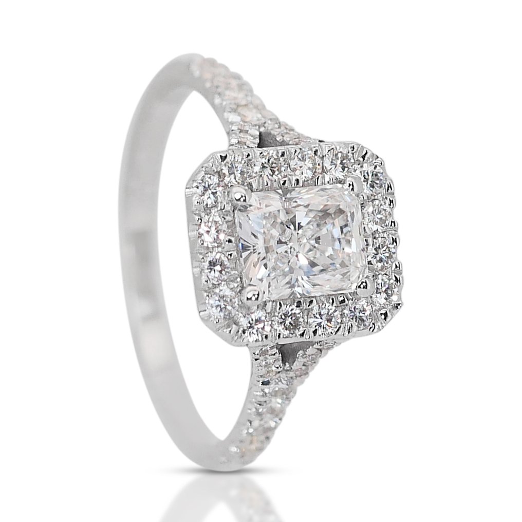 Ring - 18 karat Hvitt gull -  1.46ct. tw. Diamant  (Naturlig) - Diamant #2.1
