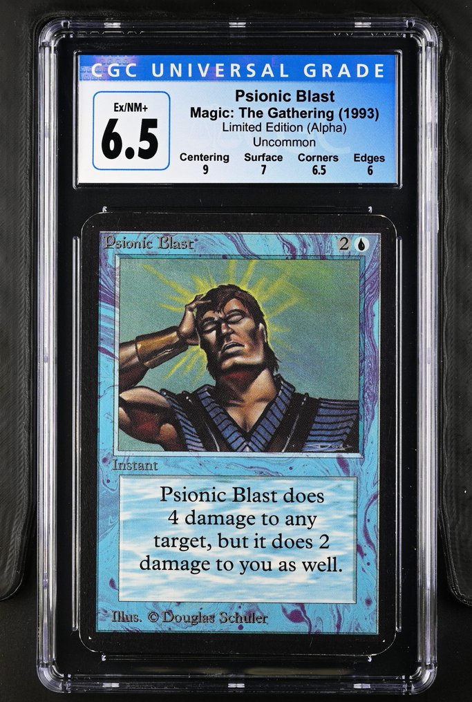 Wizards of The Coast - 1 Card - Psionic Blast, Limited Edition (Alpha) CGC EX/NEAR MINT+ 6.5 Uncommon #1.1
