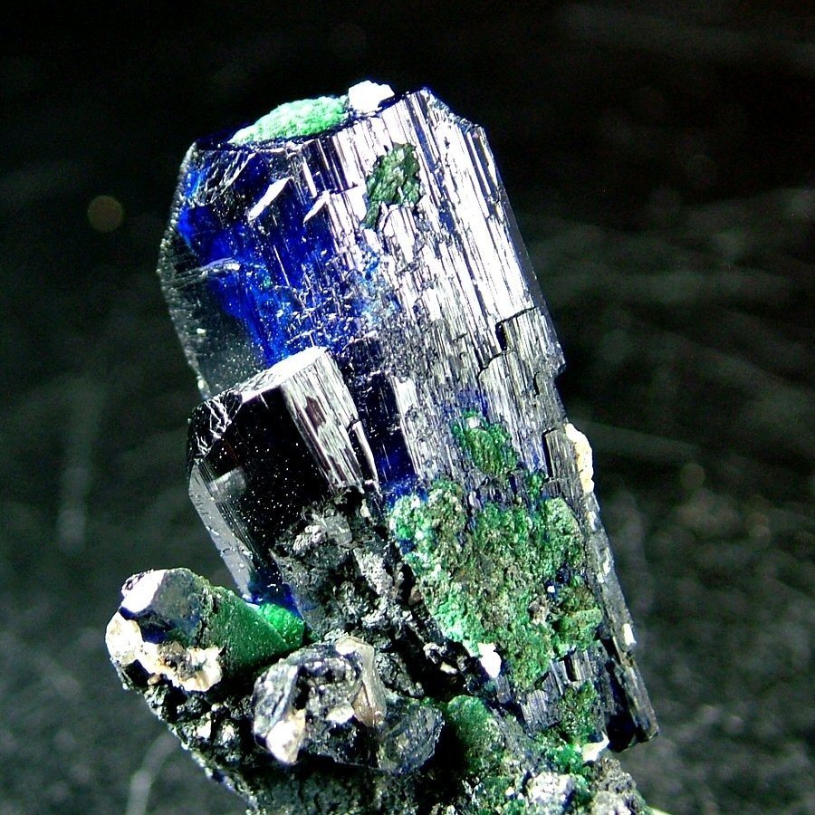 CW1110 Bellissima Azzurrite con Malachite e Cerussite Cluster di cristallo - Altezza: 49 mm - Larghezza: 28 mm- 26 g - (1) #1.0