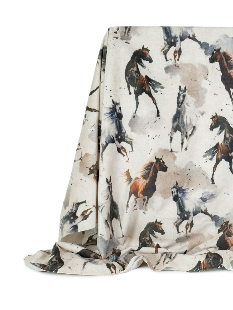 CAVALCATA NEL VENTO – Wunderschöner Sammet in limitierter Edition – Made in Italy - Stoff - 7 m - 1.4 m #2.1