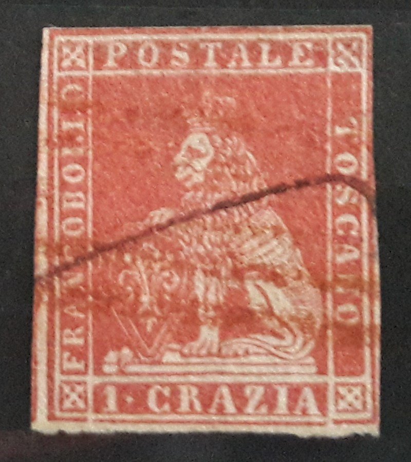 Italian Ancient States - Tuscany  - Sassone 12, certified and signed by M. Manzoni - Sassone n. 12 #1.1