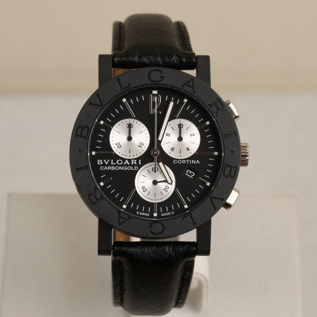 Bvlgari - Carbongold Chronograph Limited Edition "CORTINA" - BB 38 CL CH - Men - 2000-2010 #1.1