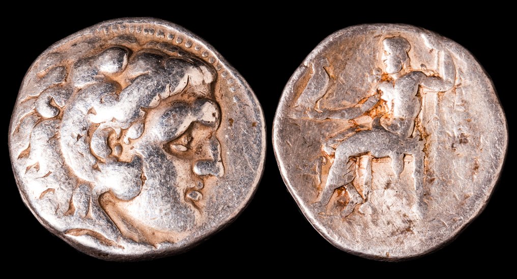 马其顿王国 亚历山大大帝四德拉克马银币  (没有保留价) #2.1