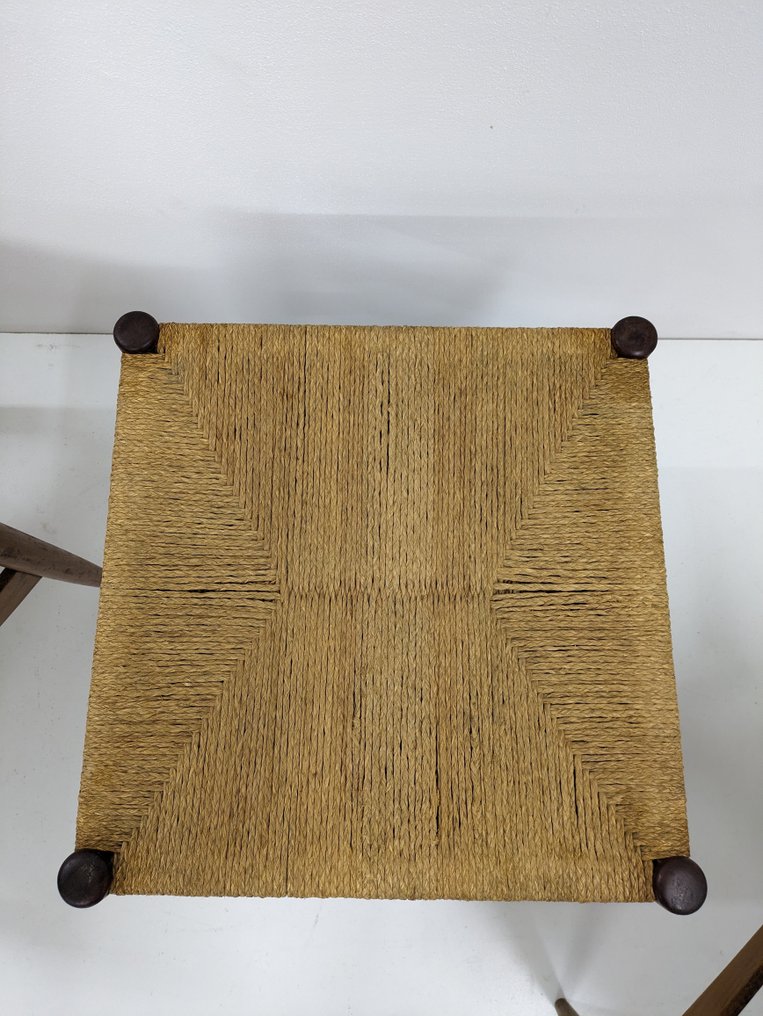凳子 - 木结构编织绳座四凳 #3.2