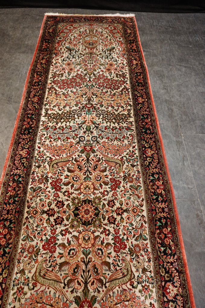 Seda Qom Irã - Carpete - 409 cm - 95 cm - Tapete de seda #1.2