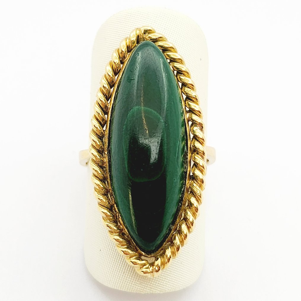 戒指 - 18K包金 黄金 - Malaquita #1.0