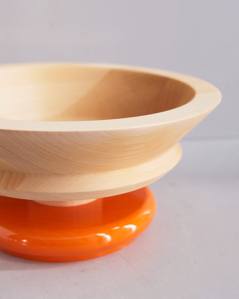 Alessi - Ettore Sottsass - 水果盘 - Twergi ES15 - Orange - 椴木 #4.3