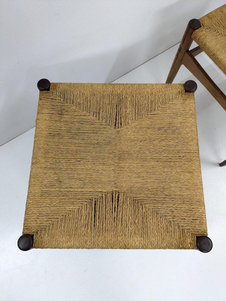 小凳子 - 木結構編織繩座四凳 #3.1