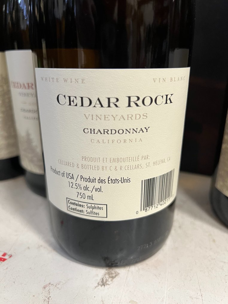 2020 Cedar Rock Vineyards Chardonnay - 加利福尼亚 - 6 Bottles (0.75L) #1.0