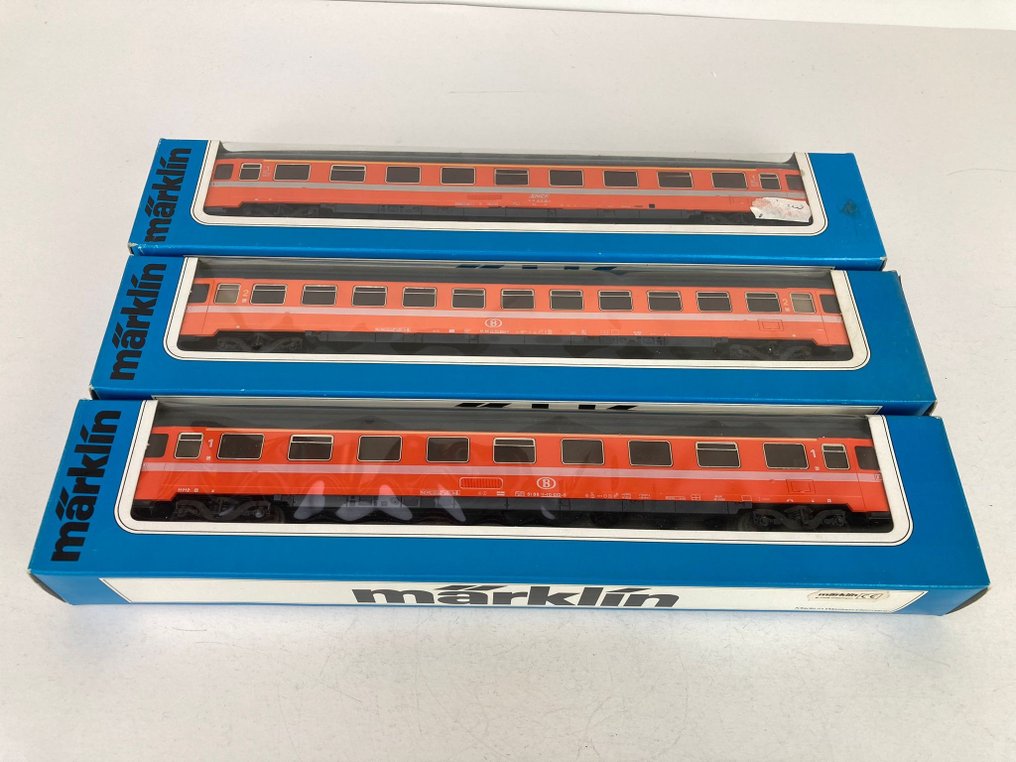 Märklin H0 - 4251/4252/4156 - Carrozza passeggeri di modellini di treni (3) - 3 Carrozze Eurofima - SNCF, SNCB NMBS #2.1