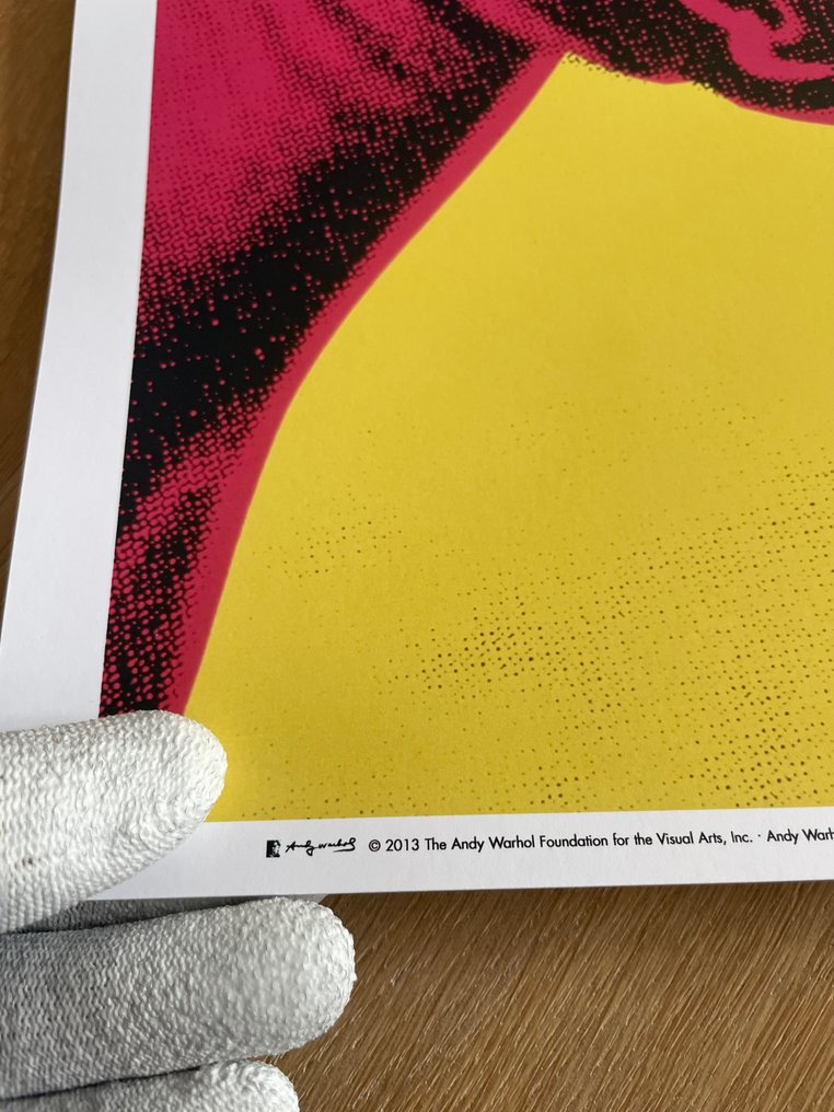 Andy Warhol (after) - (1928-1987), Cow, 1971, (yellow&pink), Printed in UK , 250 gsm coated graphic paper, Copyright 2013 #3.2