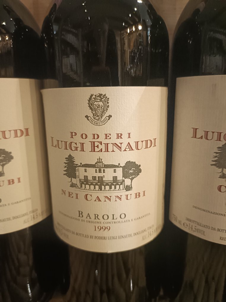 2001 x3, 1999 & 1997 Poderi Einaudi, Nei Cannubi - Barolo DOCG - 5 Bottiglie (0,75 L) #2.2
