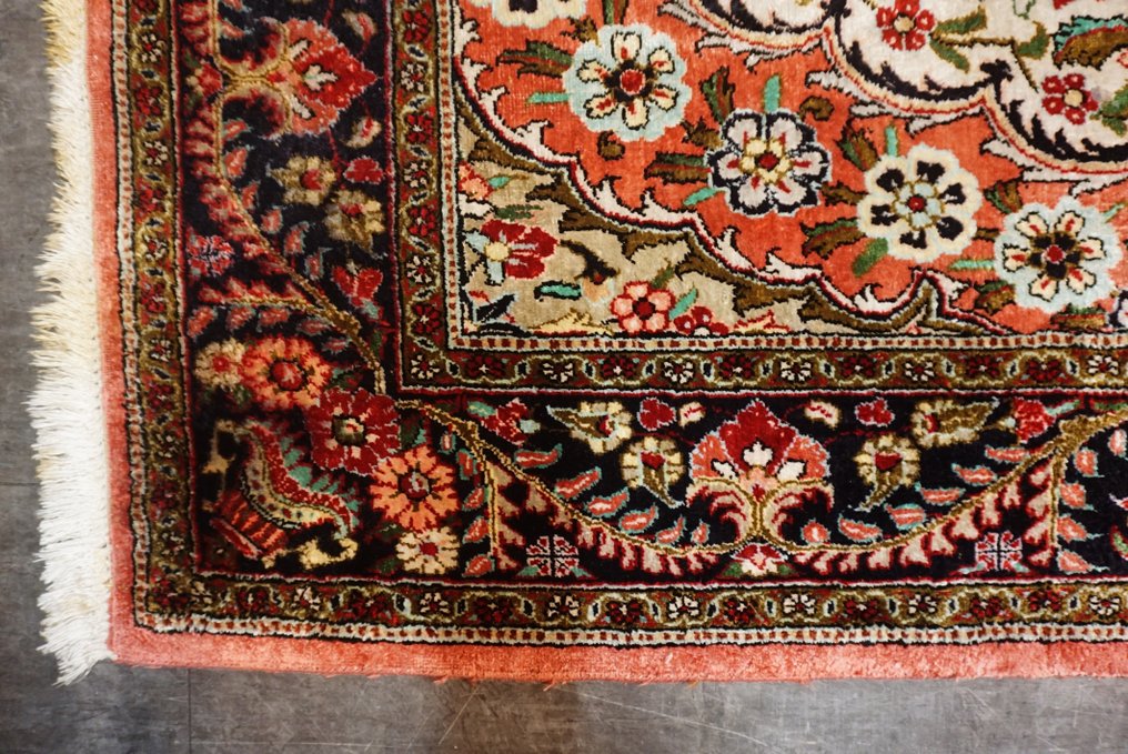 Seda Qom Irã - Carpete - 409 cm - 95 cm - Tapete de seda #2.1