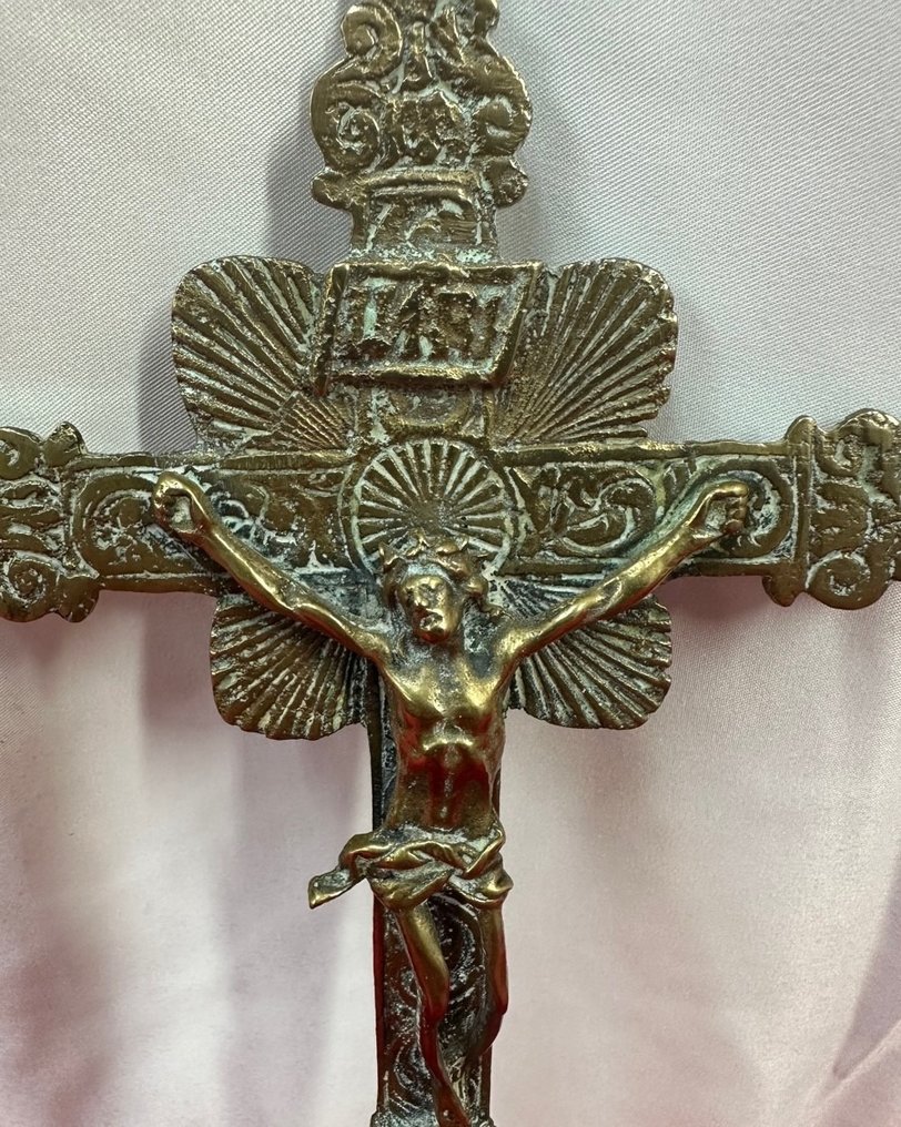  耶穌受難十字架像 - 青銅色 - 1750-1800  #2.1