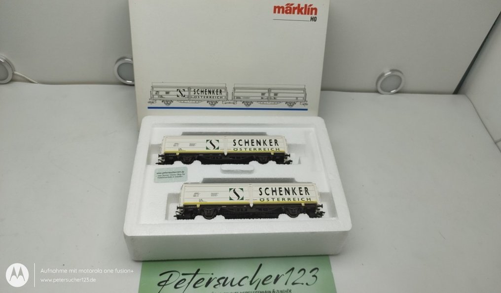 Märklin H0 - 47348 - Conjunto de vagões de carga de modelismo ferroviário (1) - “Carrinho deslizante duplo ÖBB” - ÖBB #2.2