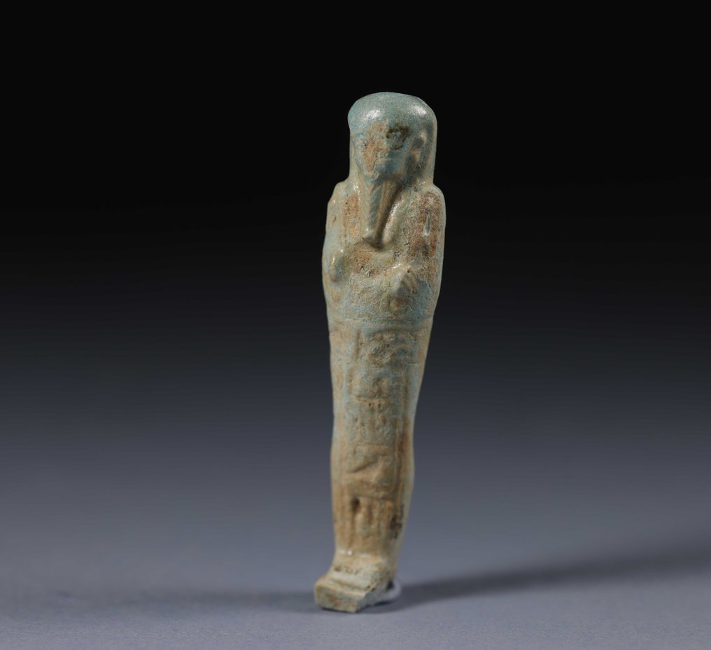 Antigo Egito, Ptolemaico Faience Ushabti - 10 cm #2.1