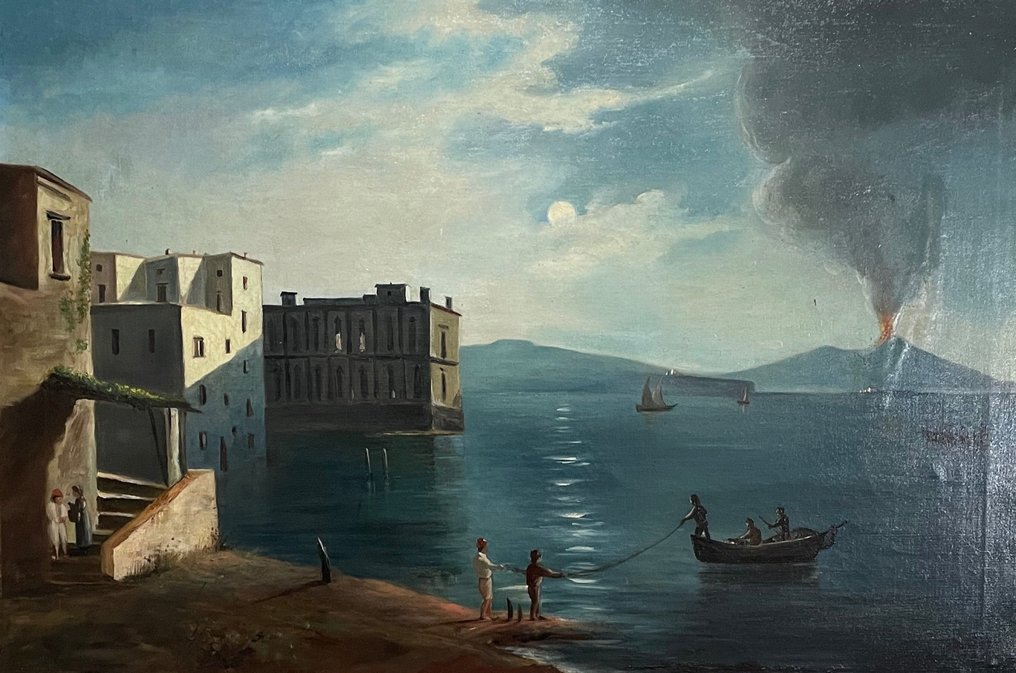 Scuola Napoletana (XIX) - Veduta di Napoli #1.1