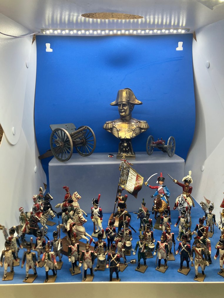CBG Mignot, Starlux  - Leksaksfigur Lot Napoleonic Soldiers, statuette Napoléon et deux canons - Frankrike #1.1