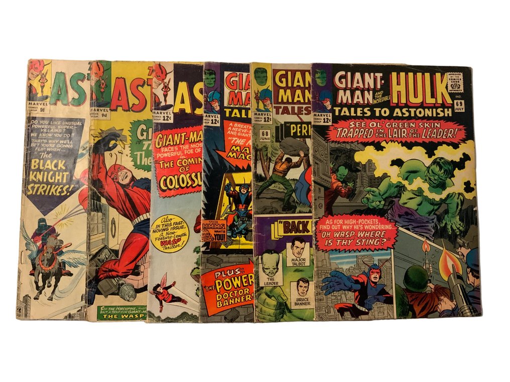 Tales to Astonish (1959 Series) # 52, 53, 58, 66, 68 & 69 - 1st Appearance of The Black Knight (Nathan Garrett) - 6 Comic - Πρώτη έκδοση - 1964/1965 #1.1