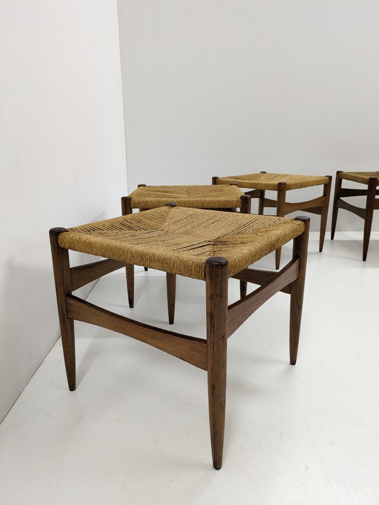 小凳子 - 木結構編織繩座四凳 #2.2
