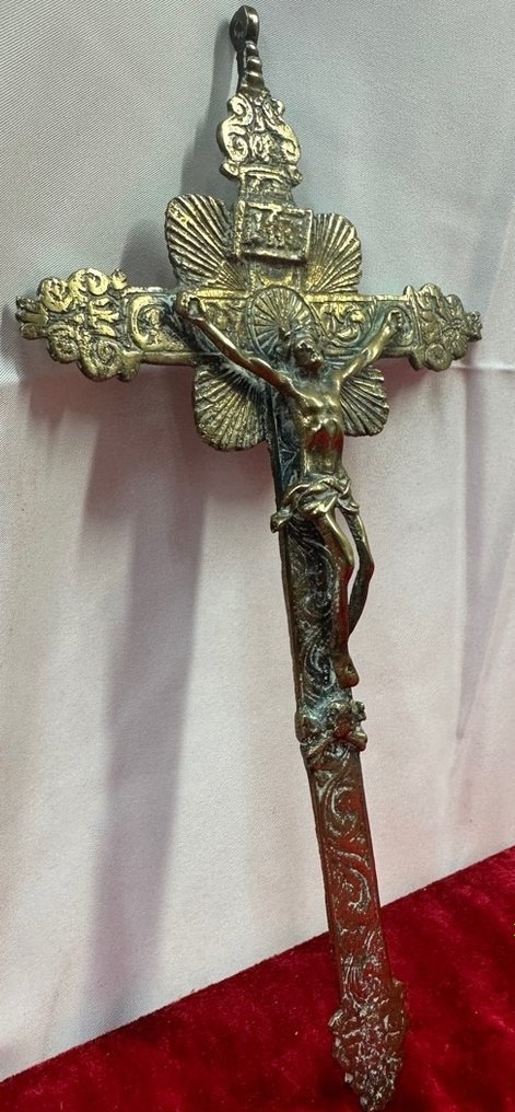  耶穌受難十字架像 - 青銅色 - 1750-1800  #1.2