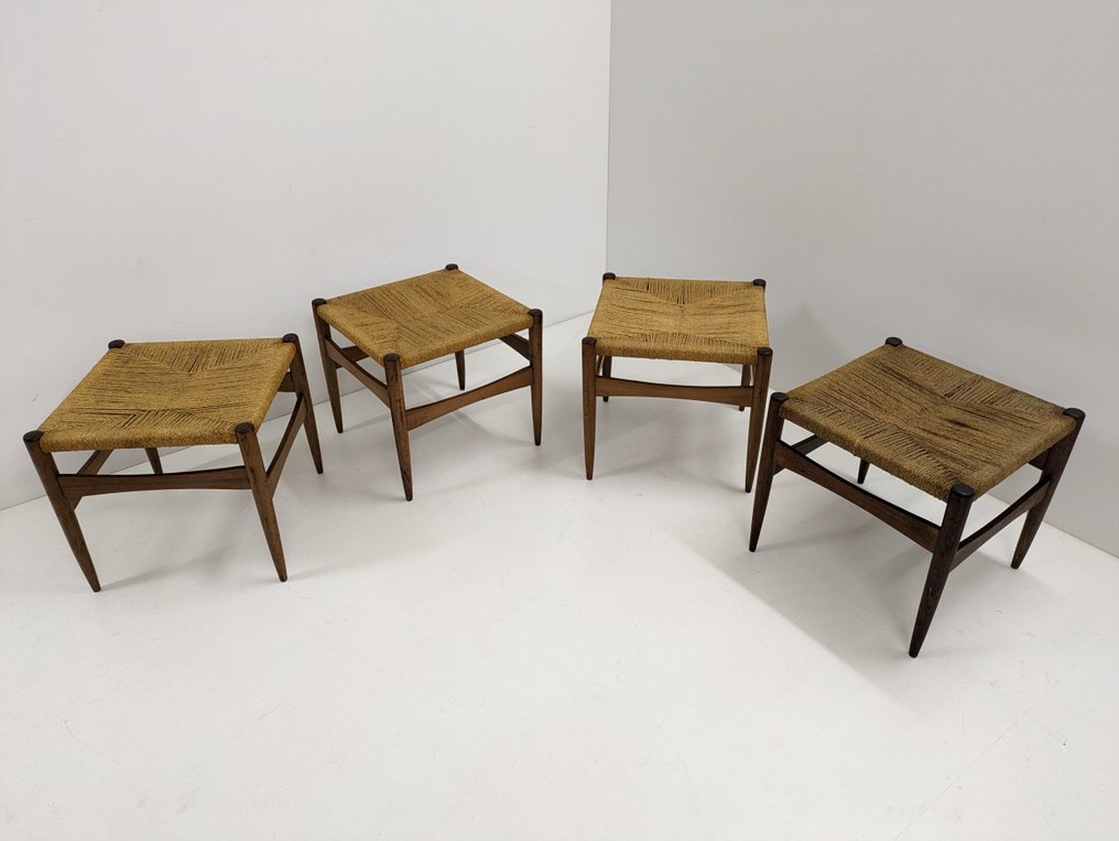 小凳子 - 木結構編織繩座四凳 #1.1