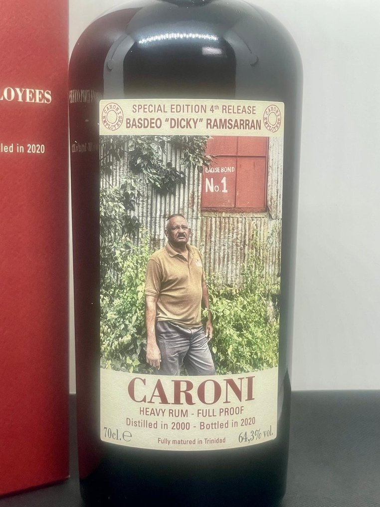 Caroni 2000 20 years old Velier - Employees 4th Release - Basdeo “Dicky” Ramsarran  - b. 2020 - 70 cl #2.1