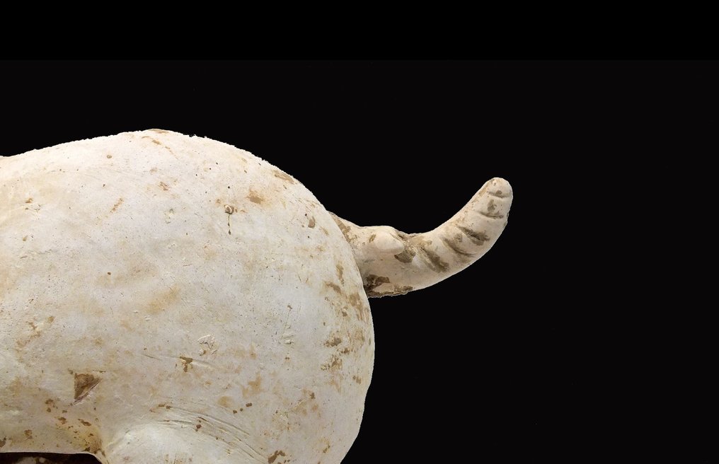 Terracotta Eine bemalte Pferdefigur aus weißer Keramik – sehr selten! TL-Test. - 32.5 cm #3.2