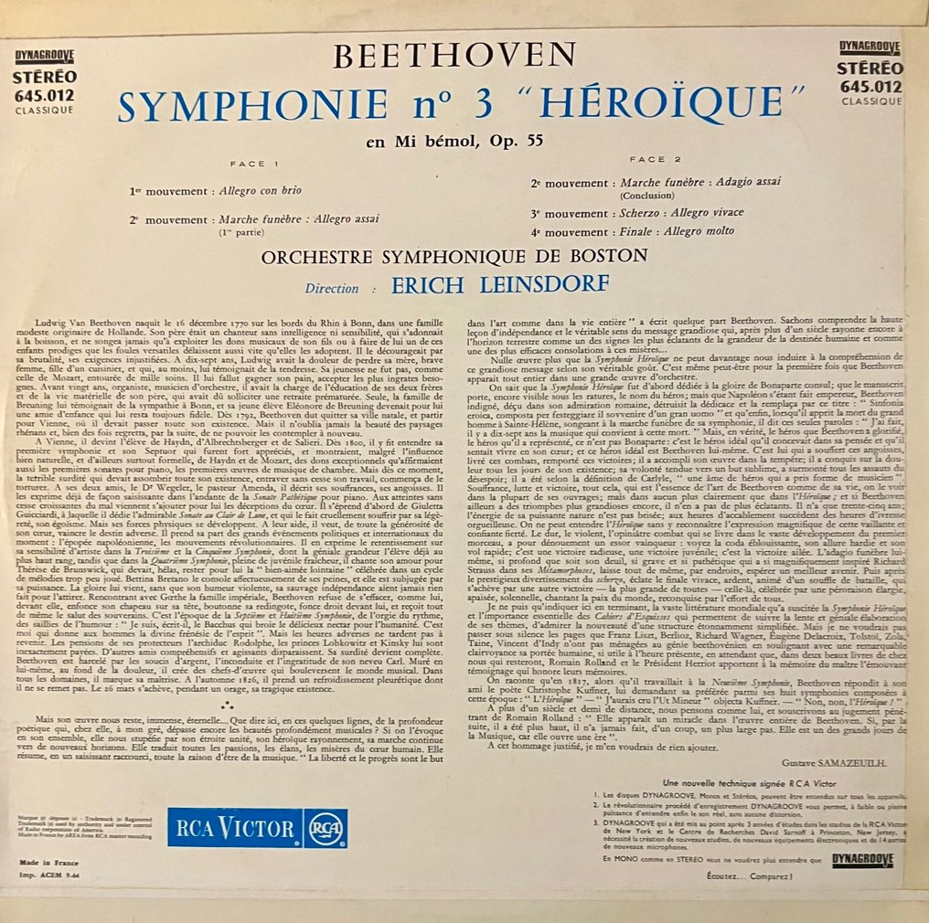Beethoven - Various conductors and prestigious performers play Beethoven - VERY RARE LPs - 6 X LPs - LP albumok (több elem) - 1st Pressing - 1958 #2.2