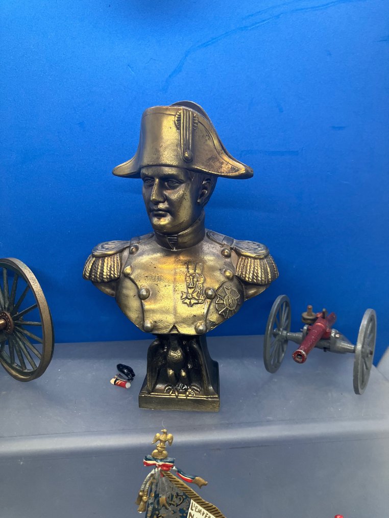 CBG Mignot, Starlux  - 玩具人偶 Lot Napoleonic Soldiers, statuette Napoléon et deux canons - 法国 #1.2