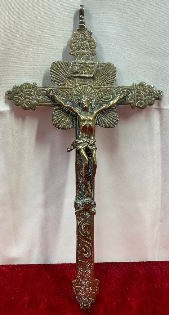  耶穌受難十字架像 - 青銅色 - 1750-1800  #1.1