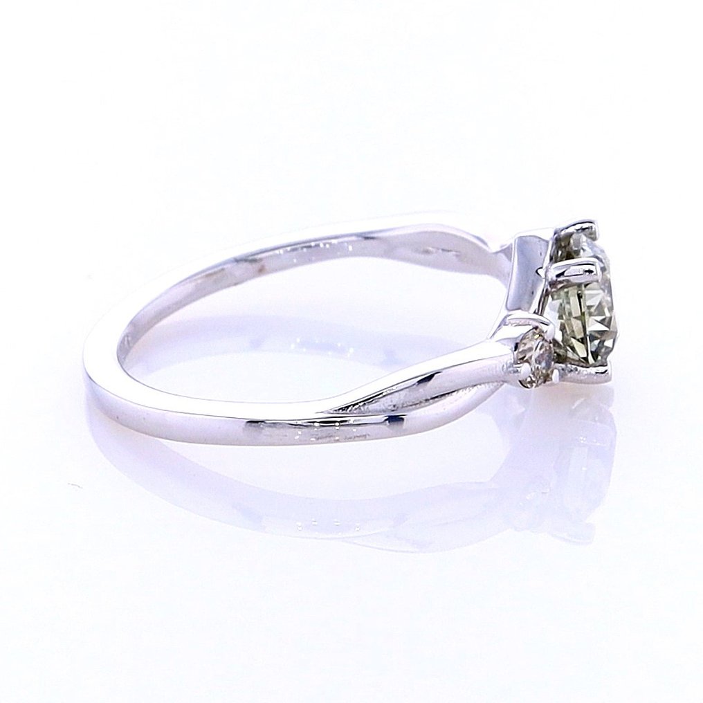 Ring - 14 karat Hvitt gull -  0.80ct. tw. Diamant  (Naturlig) - Diamant #2.1
