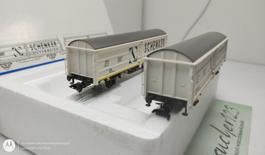 Märklin H0 - 47348 - Conjunto de vagões de carga de modelismo ferroviário (1) - “Carrinho deslizante duplo ÖBB” - ÖBB #3.2
