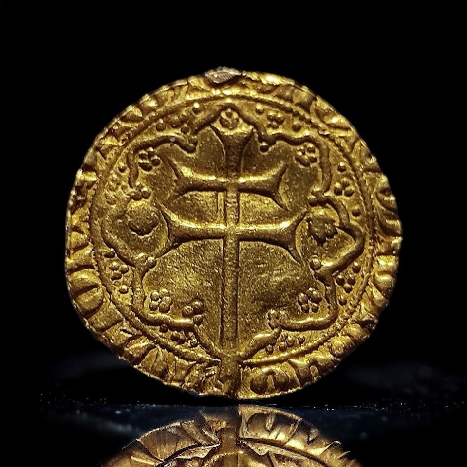 阿拉貢王國. Pere III (1336-1387). 1/2 real (Mig ral d'or) Mallorca #1.1