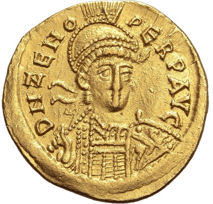 羅馬帝國. Zeno (AD 474-491). Solidus #1.1