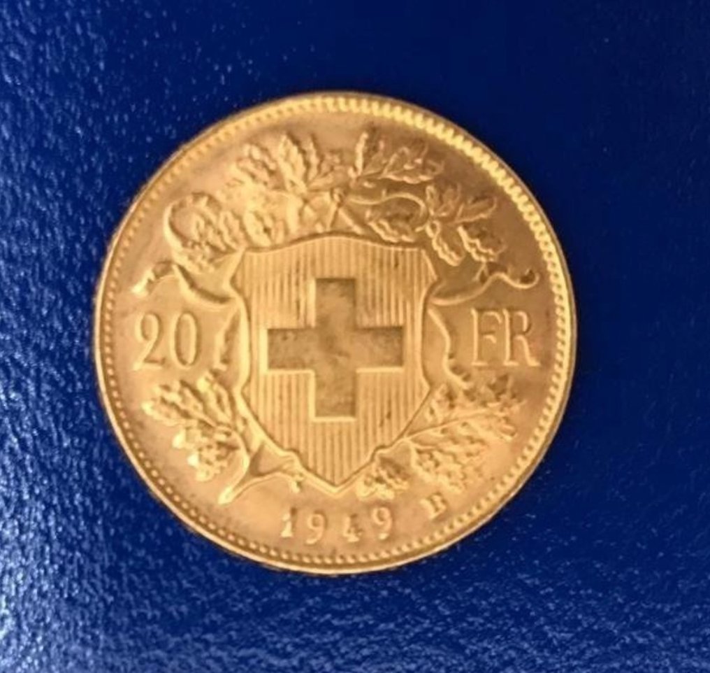 Sveits. 20 Francs 1949  B #1.2
