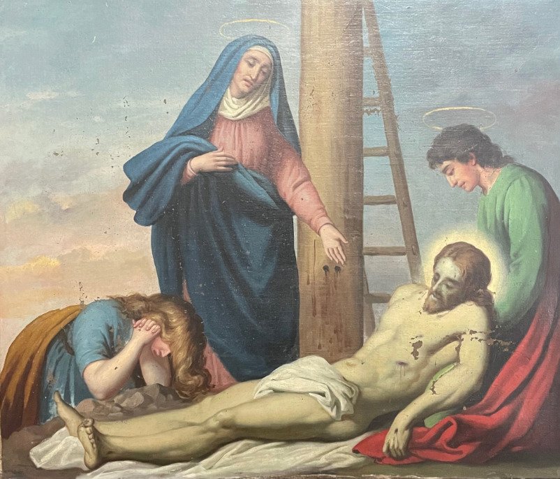 Scuola italiana (XVIII-XIX) - Deposizione di cristo dalla croce #1.1