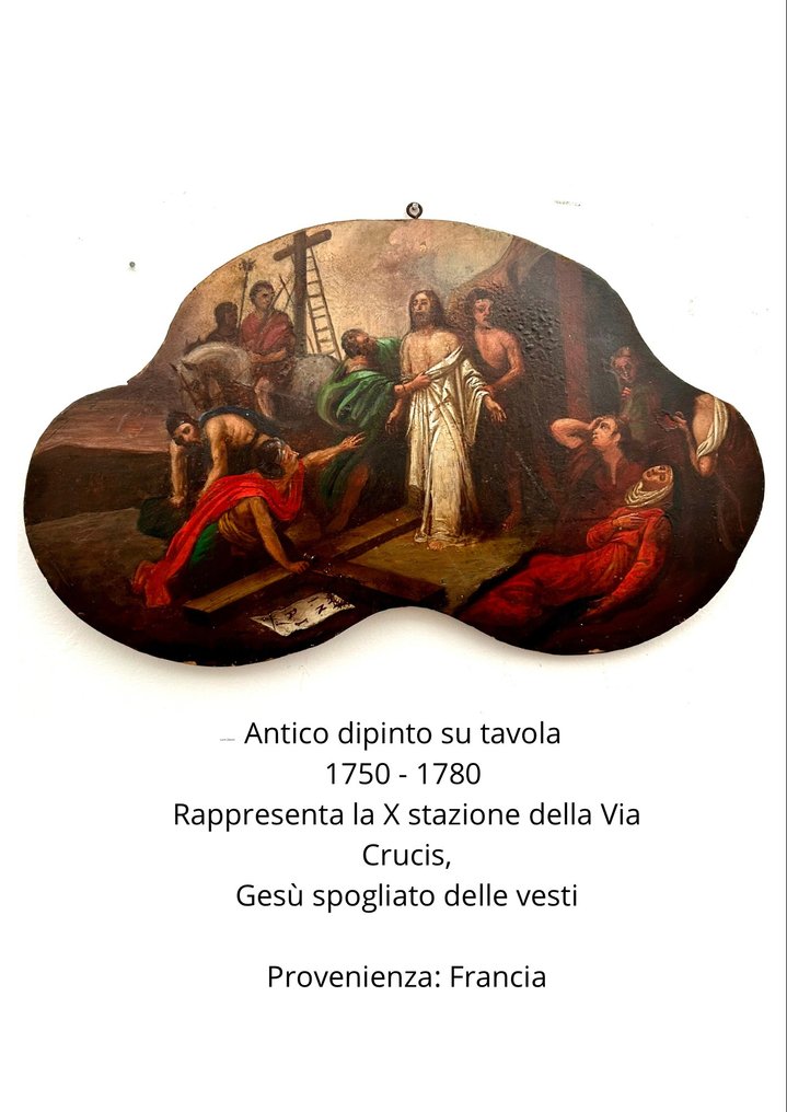 Scuola francese (XVIII) - Via Crucis,  Gesù spogliato delle vesti - NO RESERVE #2.1
