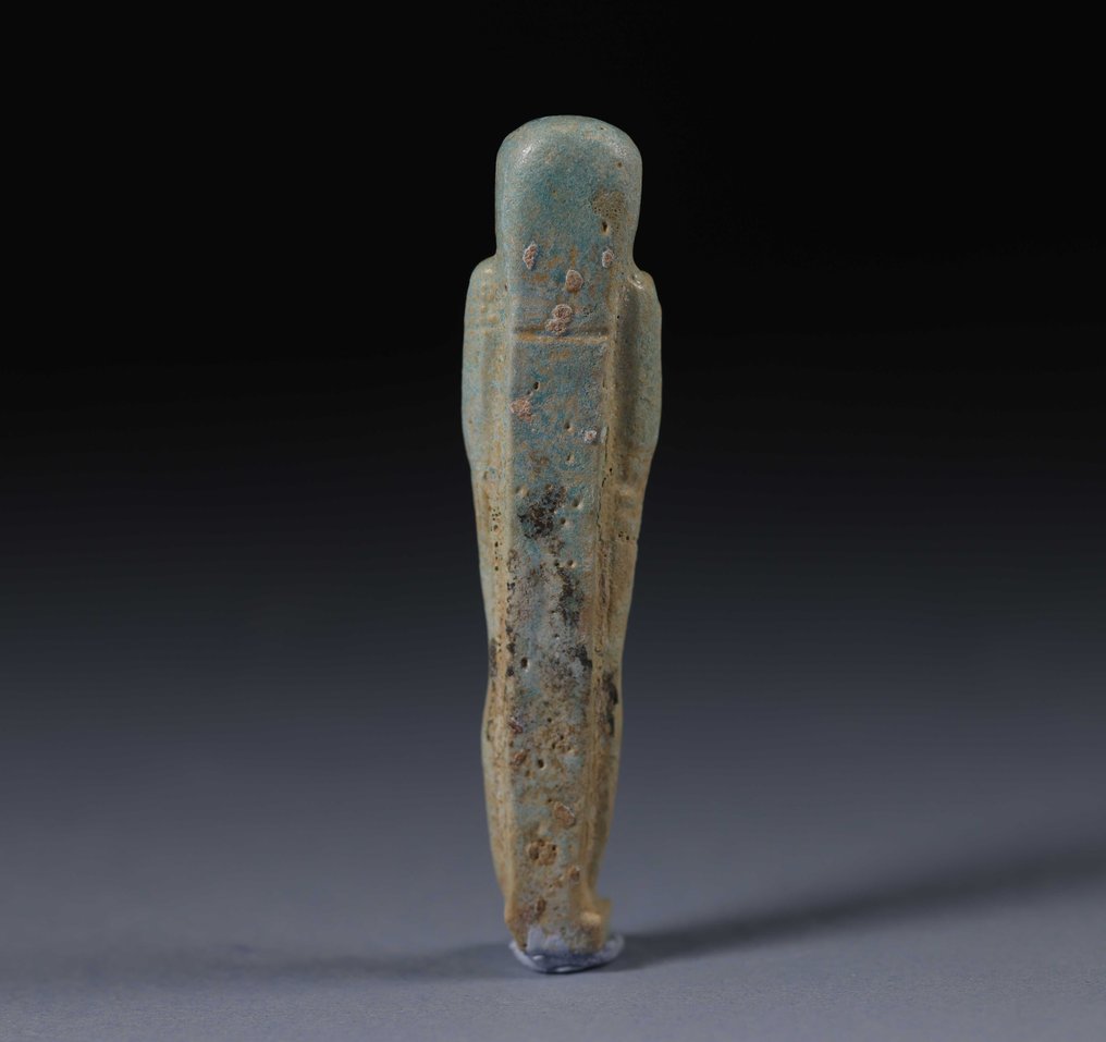 Muinainen Egypti, ptolemaiolainen Fajanssi Ushabti - 10 cm #1.2
