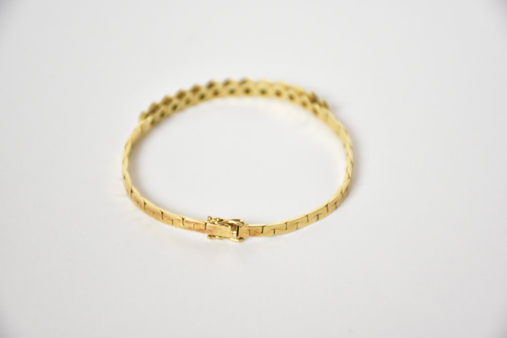 Arm ring - 18 kt. Yellow gold Emerald - Diamond  #3.2