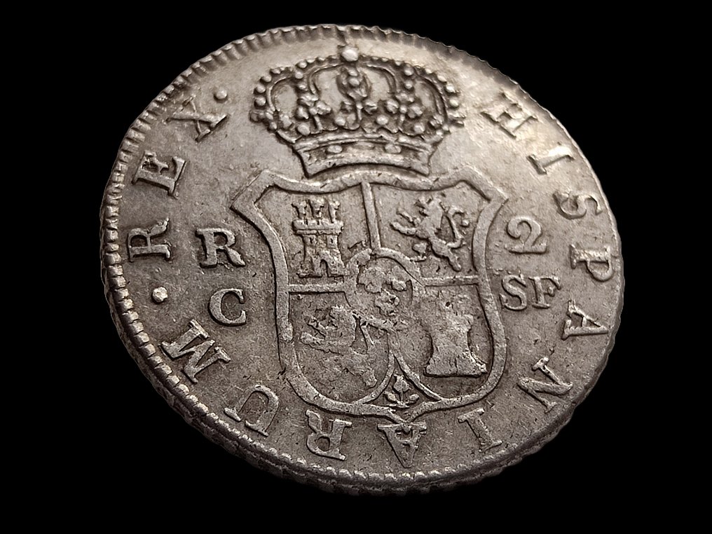 España. Fernando VII (1813-1833). 2 Reales 1811 Cataluña  SF #2.1