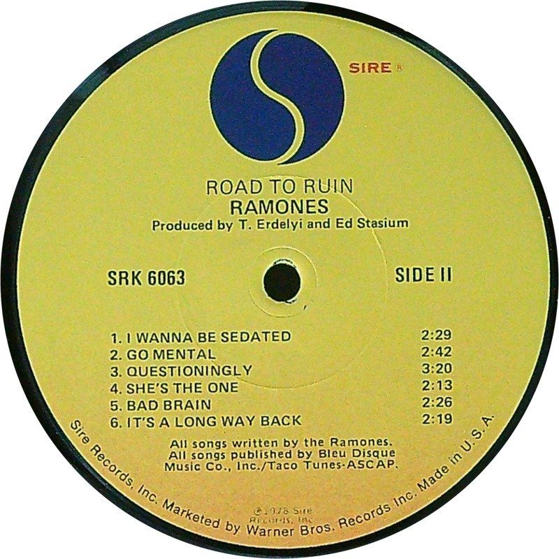 Ramones (USA 1978 1st pressing LP) - Road To Ruin (Rock & Roll, Punk) - Album LP (articol de sine stătător) - 1st Pressing - 1978 #2.1
