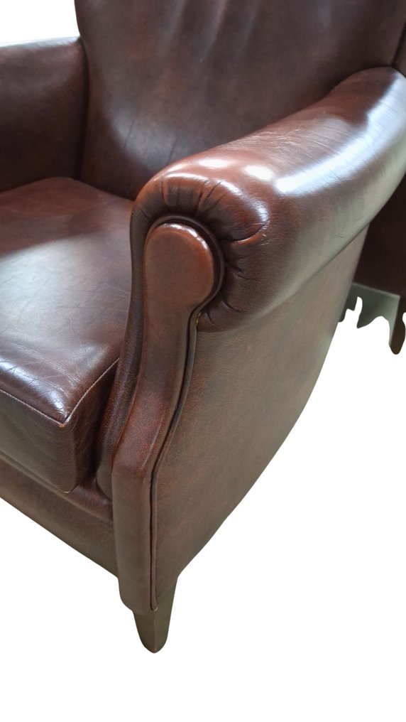 Armchair - Two leather club armchairs - Club Armchairs #2.1