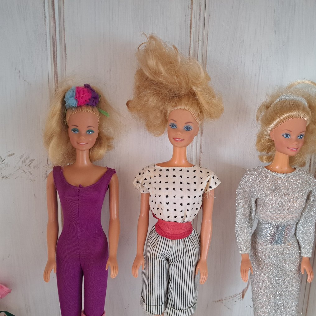 Mattel  - Boneca Barbie Barbie jaren 80 (4 stuks) met 9 losse outfits - 1980-1990 #1.2