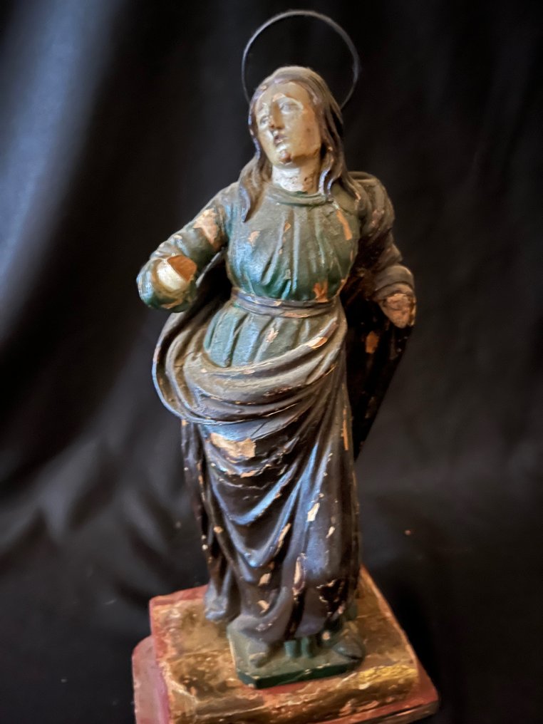Skulptur, Virgen dolorosa - 37 cm - Trä #1.1